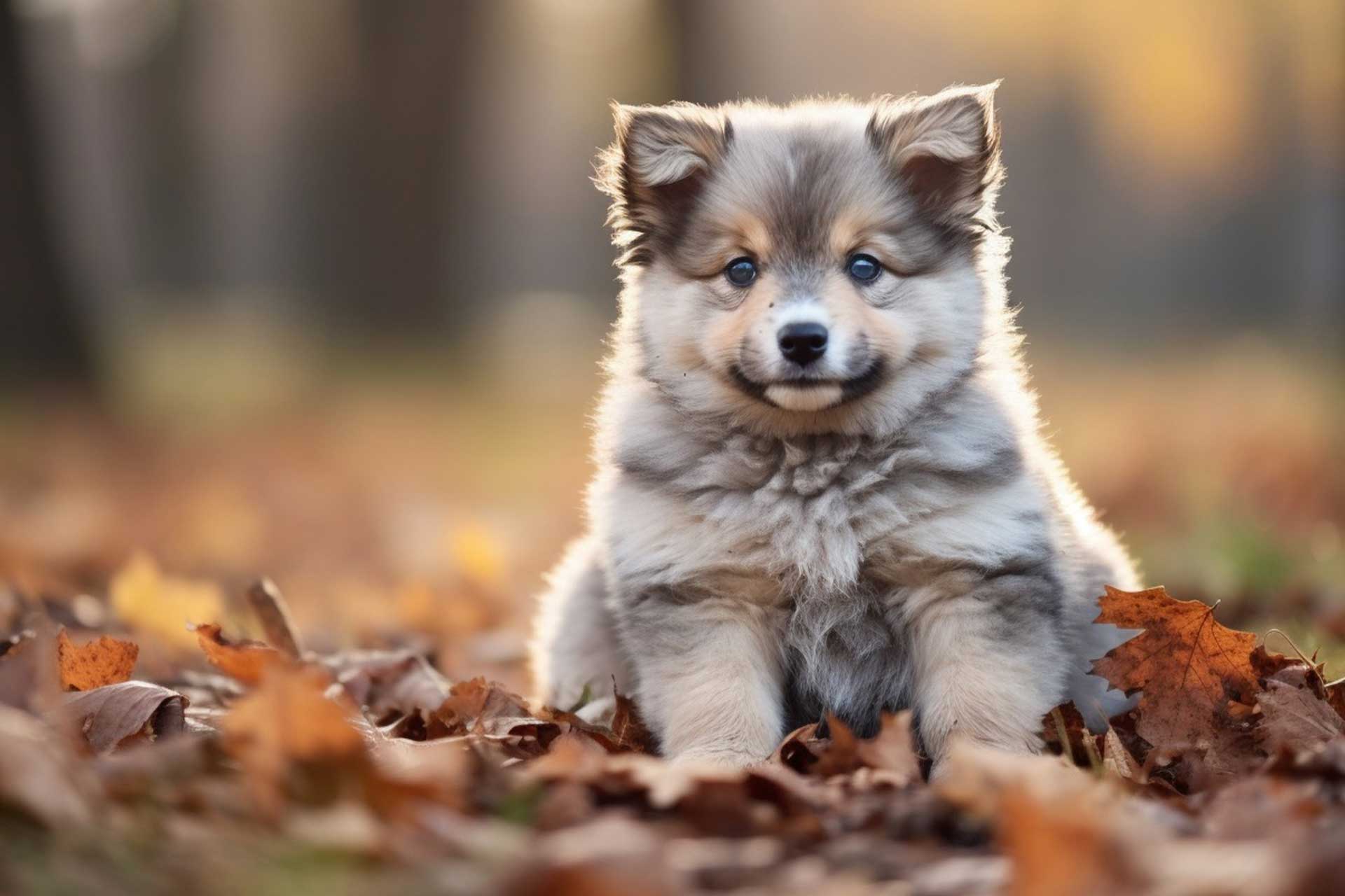 Mini Pomskydoodle with Fluffy Coat